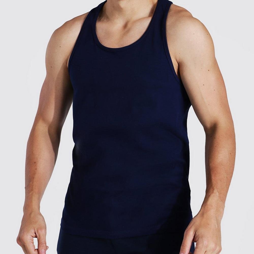 2024 High Quality Cotton Polyester Men's Tank Top OEM Custom Design Plus Size Running Usage Manufacturer Low Price
