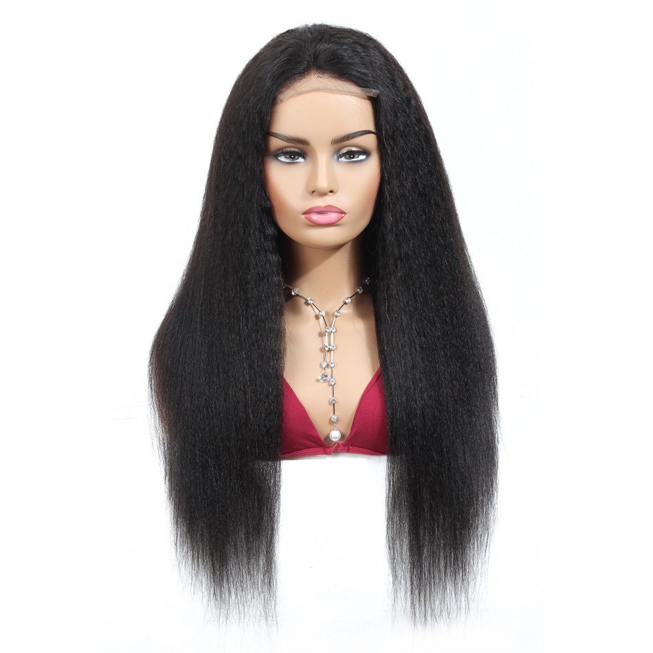 Kinky Straight 5X5 Hd Lace Closure Wig Brazilian Human Hair Lace Front Wig Vendor Yaki Straight Wigs For Black Women Pre Plucked