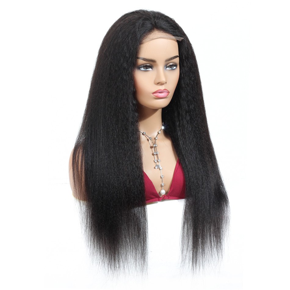 Kinky Straight 5X5 Hd Lace Closure Wig Brazilian Human Hair Lace Front Wig Vendor Yaki Straight Wigs For Black Women Pre Plucked