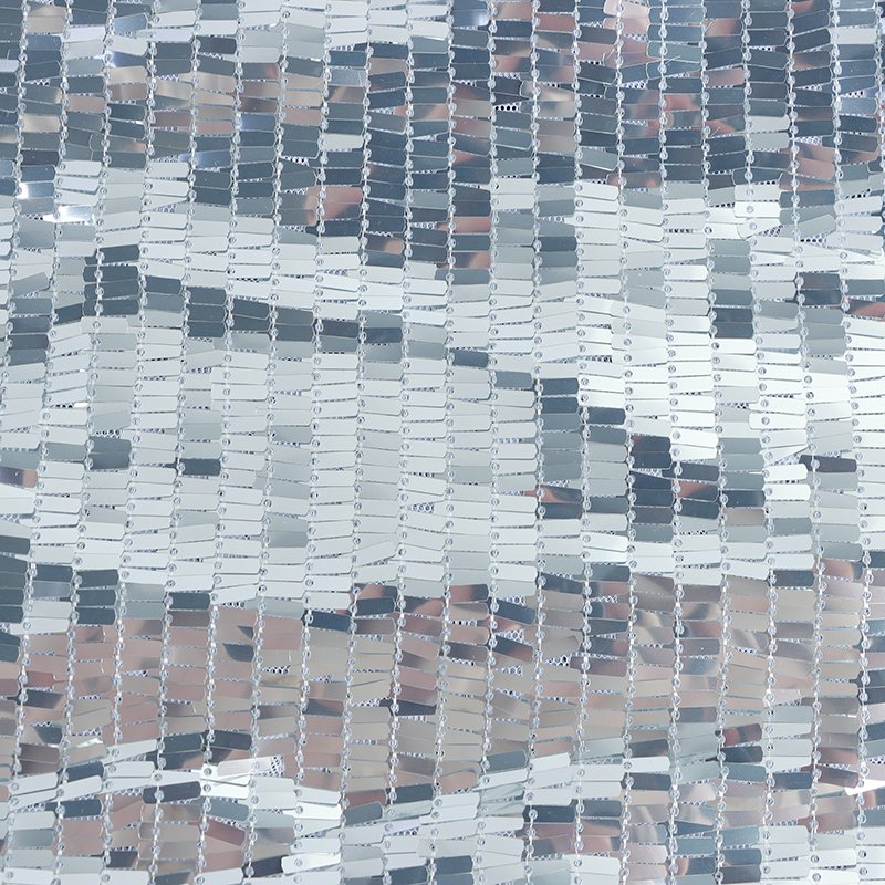 Wholesale Double Sided 100 % Polyester Embroidered Lace Embroidery mesh sequence manual Sequin Fabric