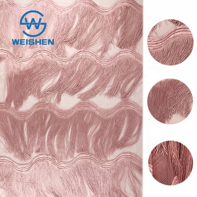 French Net Tulle Dress Designing Clothing Fringe Fabric Embroidery Lace Fabric