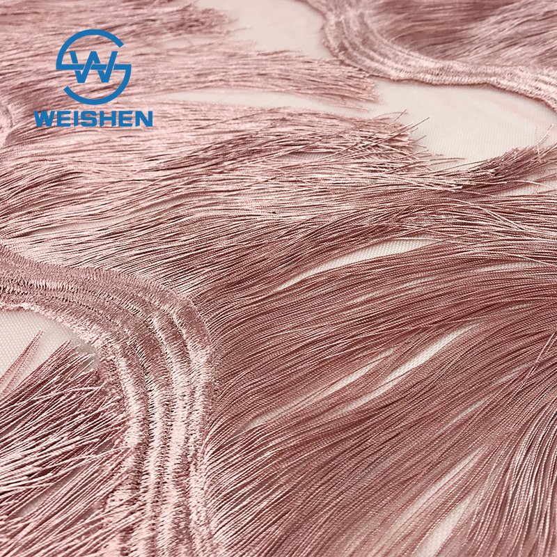 French Net Tulle Dress Designing Clothing Fringe Fabric Embroidery Lace Fabric