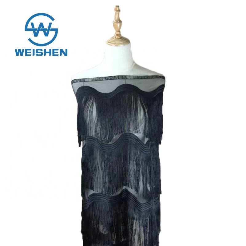 French Net Tulle Dress Designing Clothing Fringe Fabric Embroidery Lace Fabric