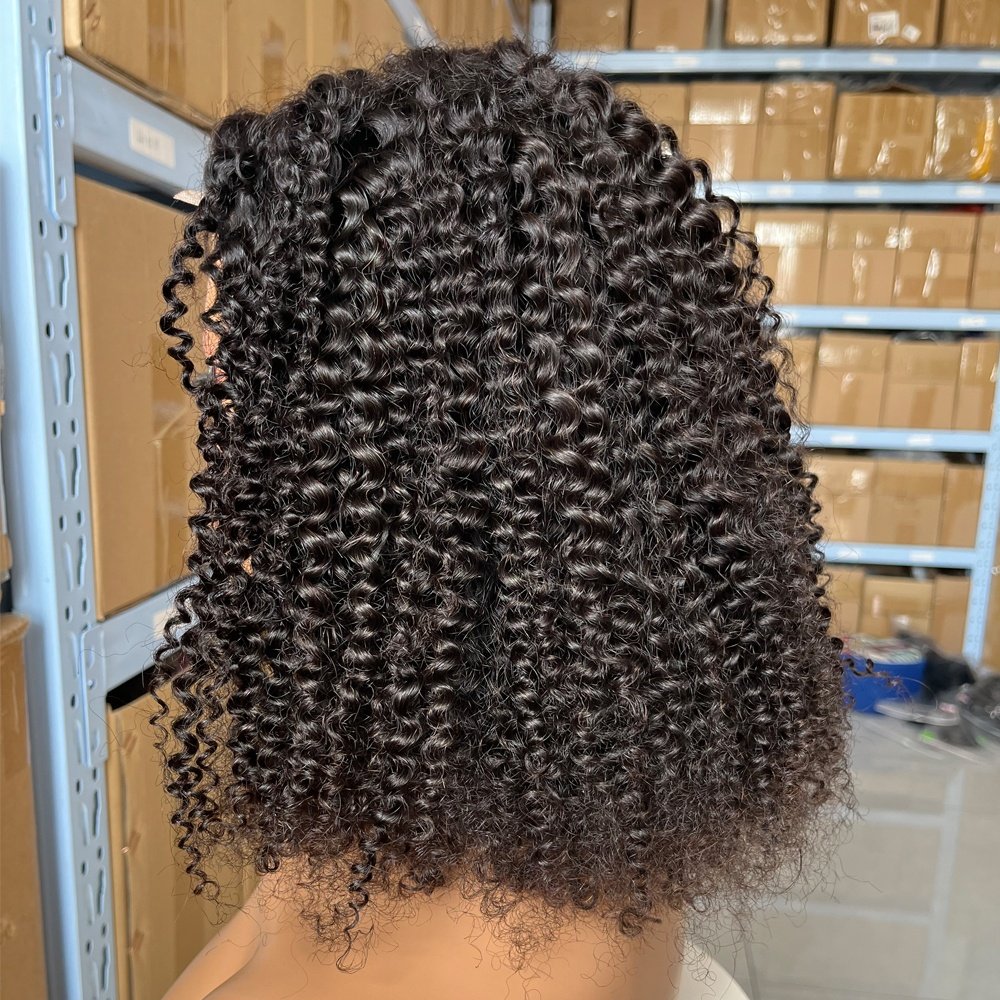 250% Density Cheap Virgin Raw Vietnamese Human Hair Wigs Unprocessed 4*4 lace bob Short Jerry Curly Lace Frontal Wig for Women