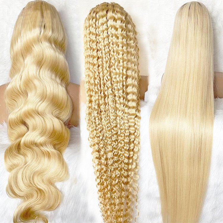 40 inch Raw virgin 613 13x6 hd lace frontal wig raw human hair brazilian frontal blonde lace wigs human hair for black women