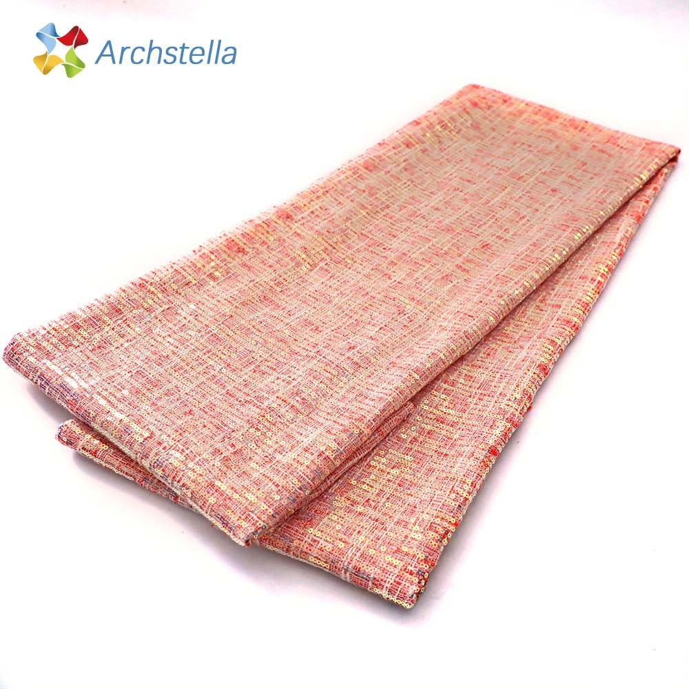 ARCHSTELLA Thailand women's dress Luxury Shiny sequins embroidery fabric