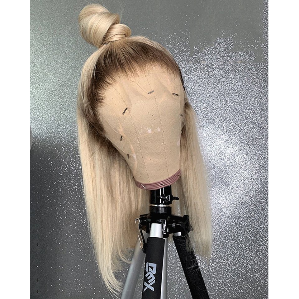 Raw Virgin Transparent Hd Full Lace Human Hair Wig,180% Remy Straight 613 Blonde Colored Bob Wig Human Hair Lace Front Wigs