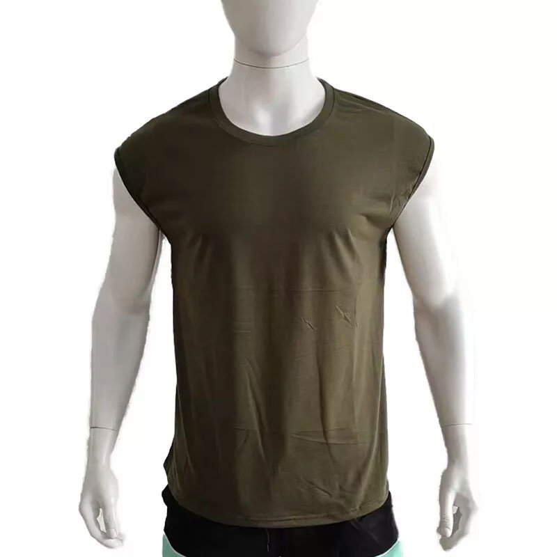 2024 Wholesale Men's Sleeveless Tank top singlet Cotton Muscle Tank Top Solid Blank Workout Summer Gym Training vest