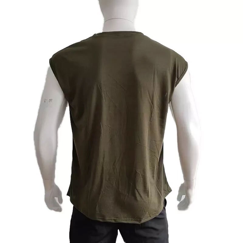 2024 Wholesale Men's Sleeveless Tank top singlet Cotton Muscle Tank Top Solid Blank Workout Summer Gym Training vest