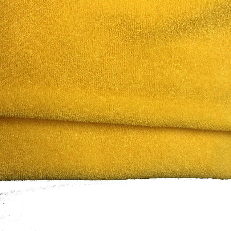 2021 Hot Selling Stripe Knitting Organic Bamboo Cotton Yoga Terry Towelling Fabric Womens Wear Fabric 95%