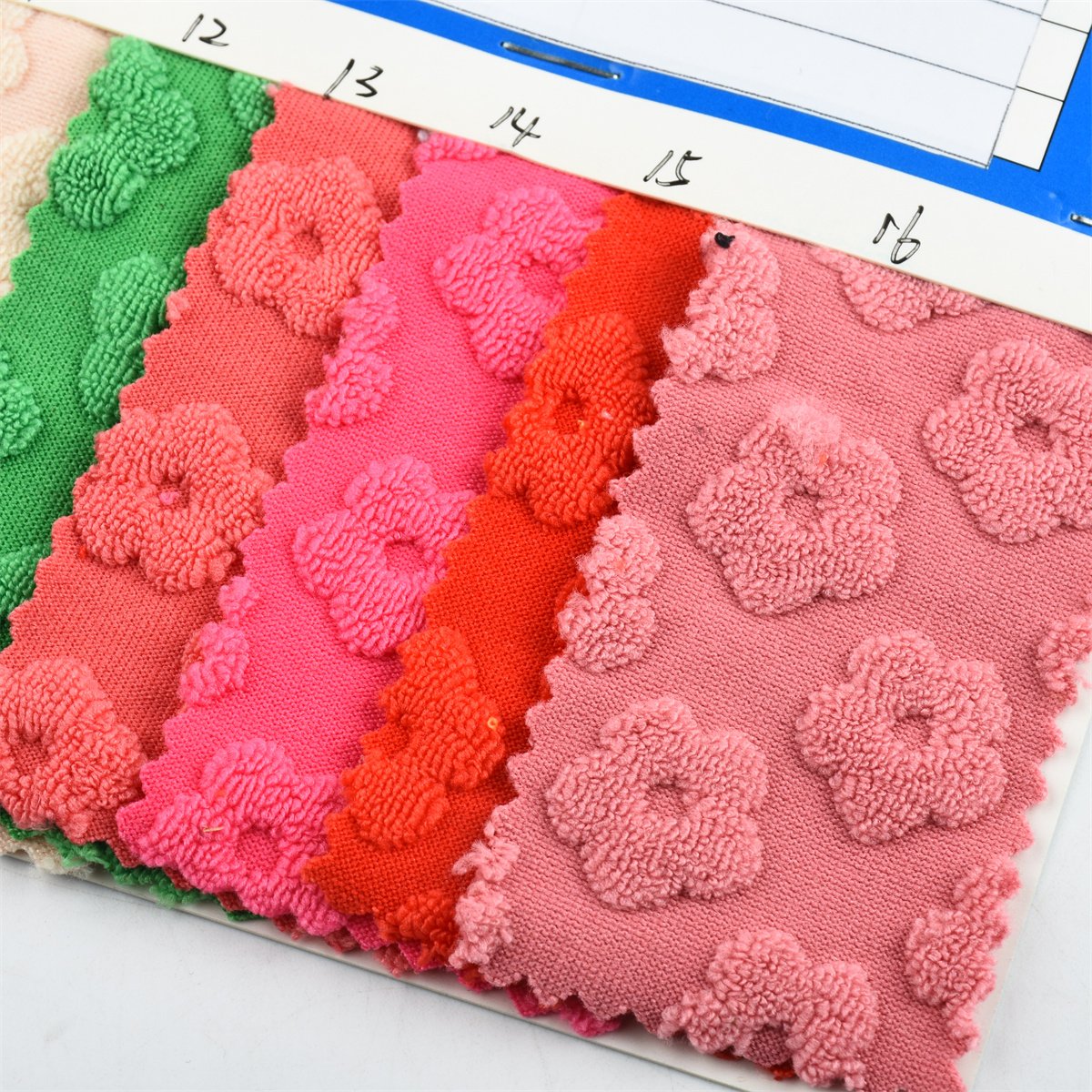 311 Knitted soft terry cloth floral polyester spandex fabric Bikini beach swimsuit clothing floral textiles