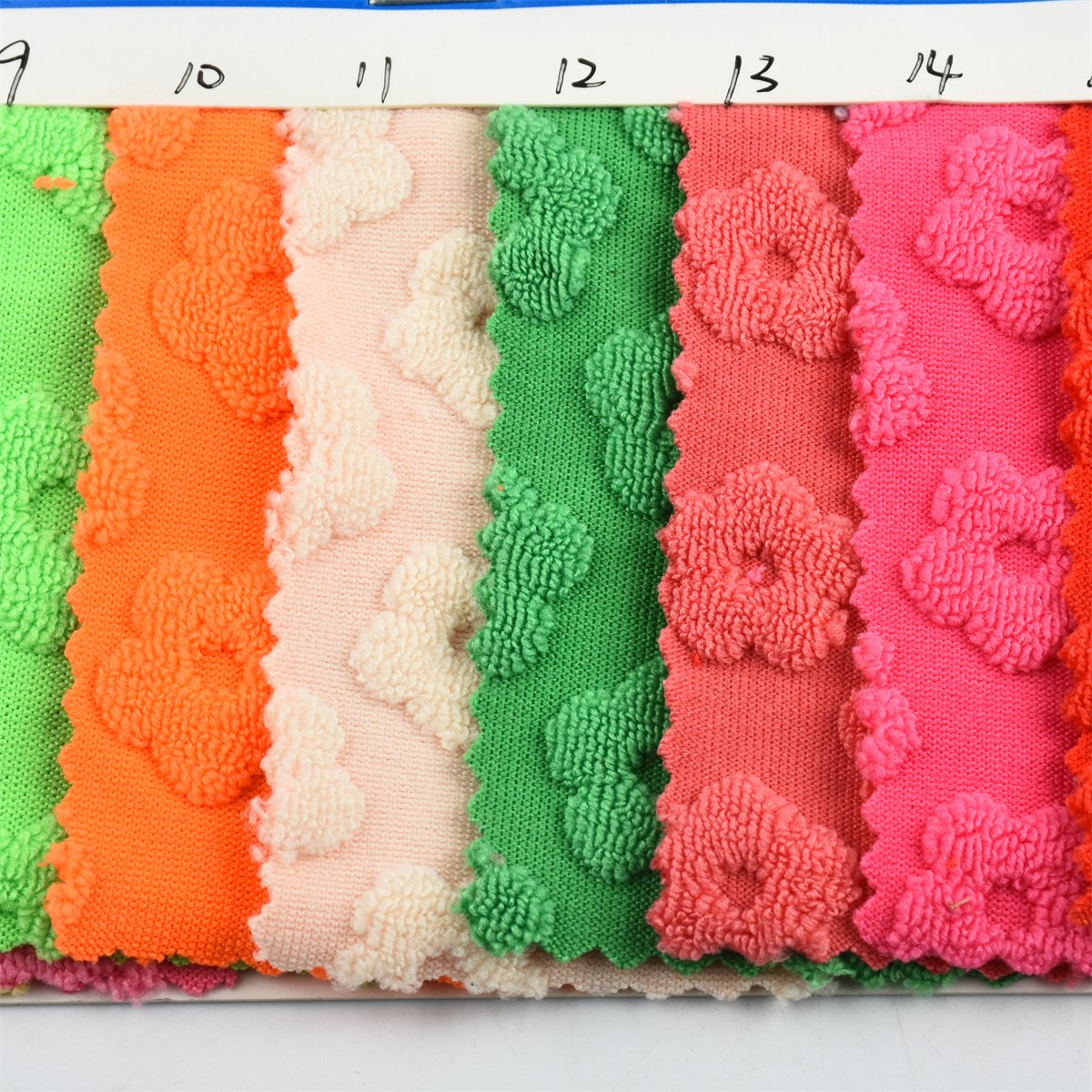 311 Knitted soft terry cloth floral polyester spandex fabric Bikini beach swimsuit clothing floral textiles