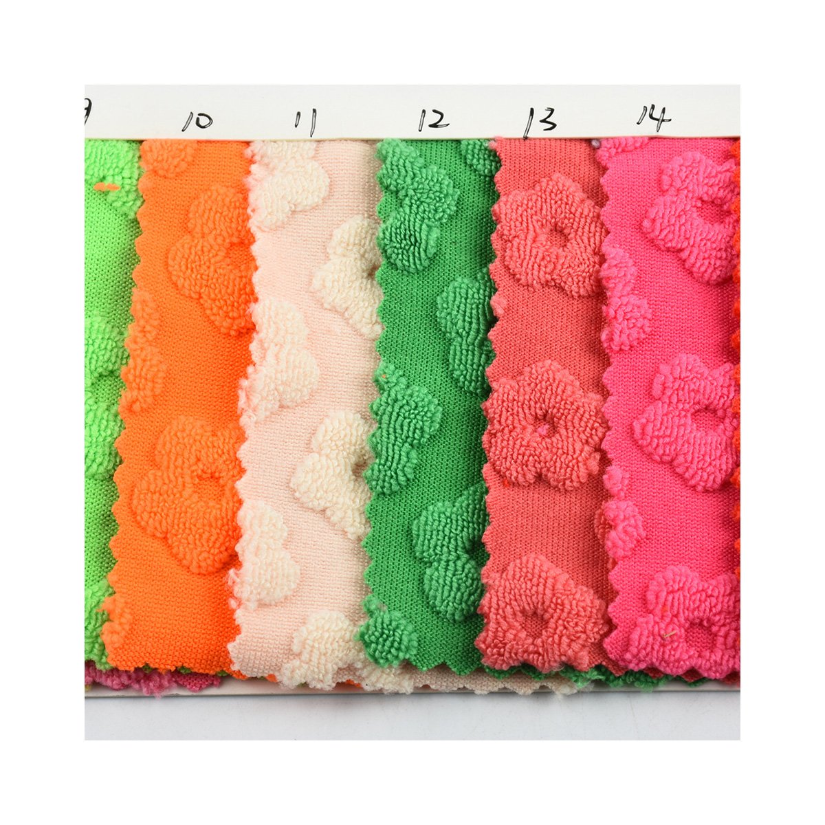 311 Knitted soft terry cloth floral polyester spandex fabric Bikini beach swimsuit clothing floral textiles