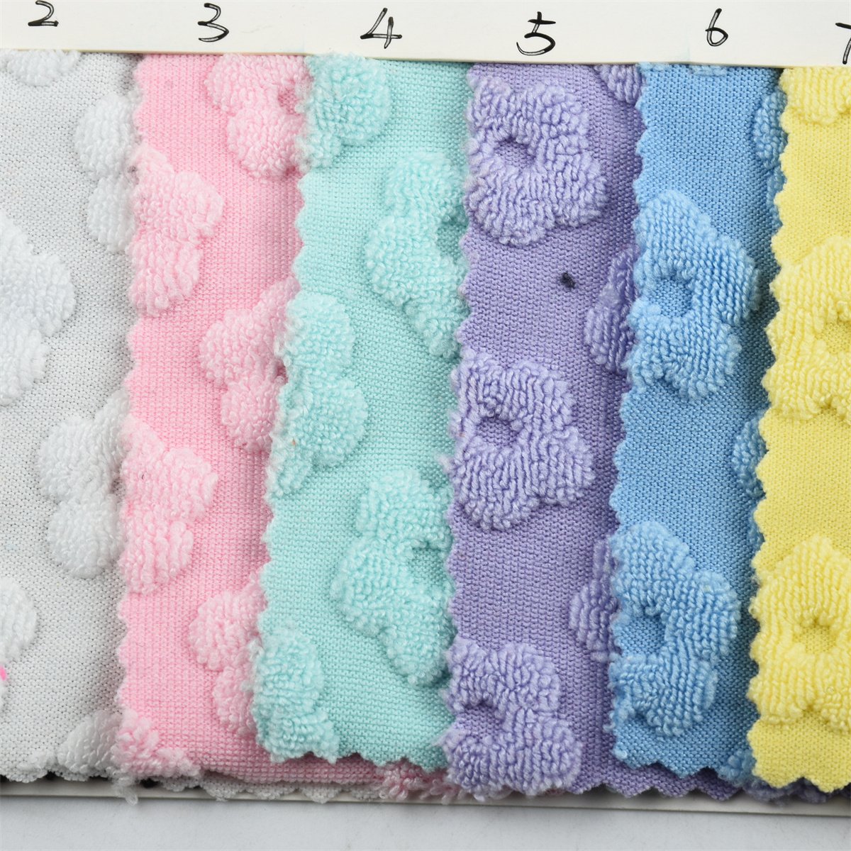 311 Knitted soft terry cloth floral polyester spandex fabric Bikini beach swimsuit clothing floral textiles