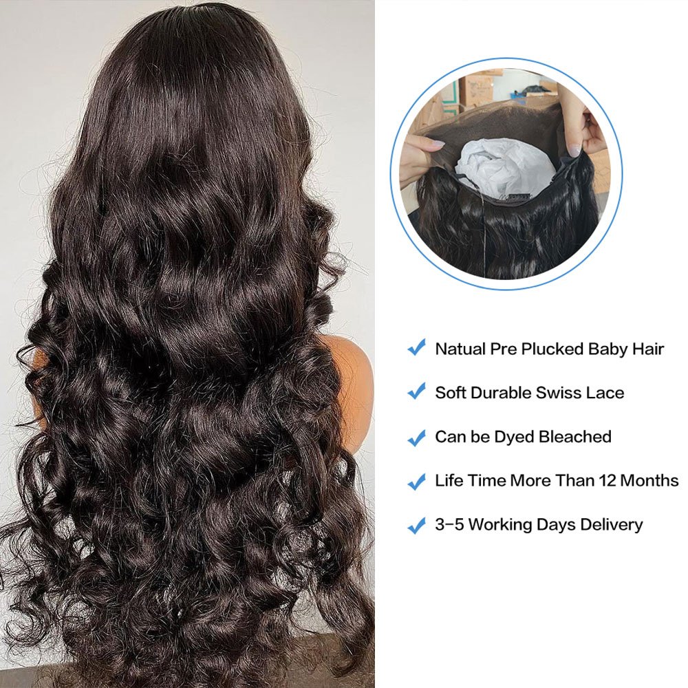 13x4Body Wave Lace Front Wig Hd Transparent Full Lace Front Human Hair Wigs Brazilian For Black Women 13x6 lace Frontal Wig