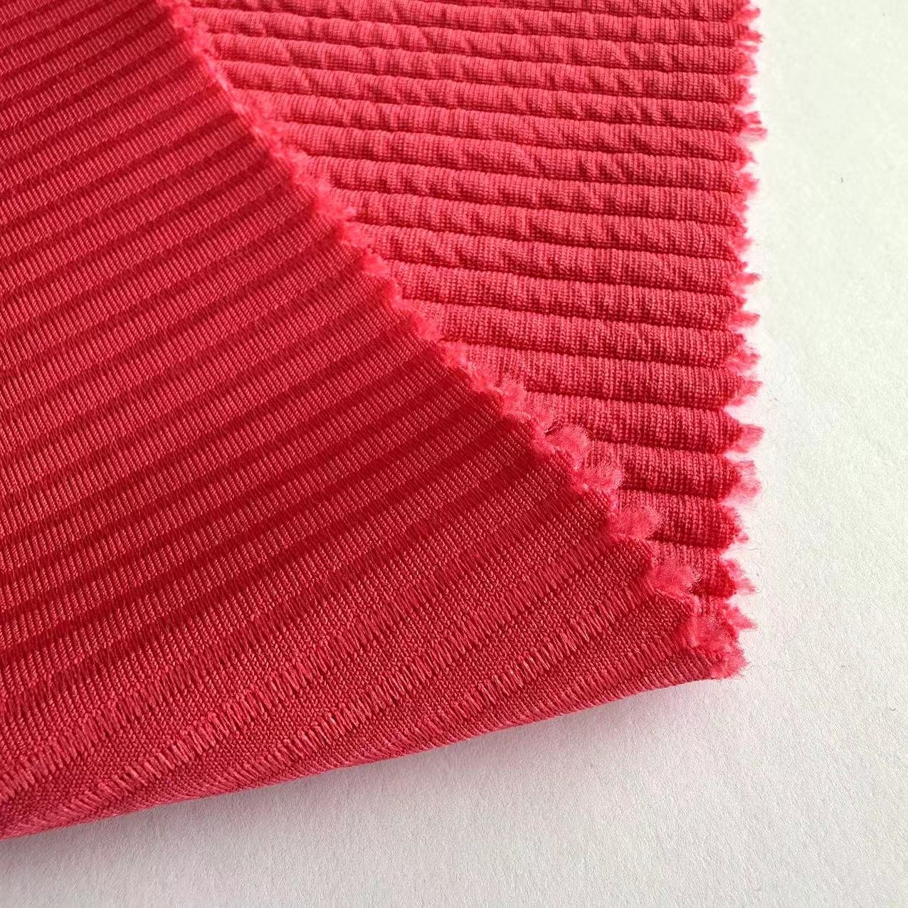 factory knit stretch jacquard quilted fabric 95%polyester 5%spandex bubble ottoman fabric for women dress and pants