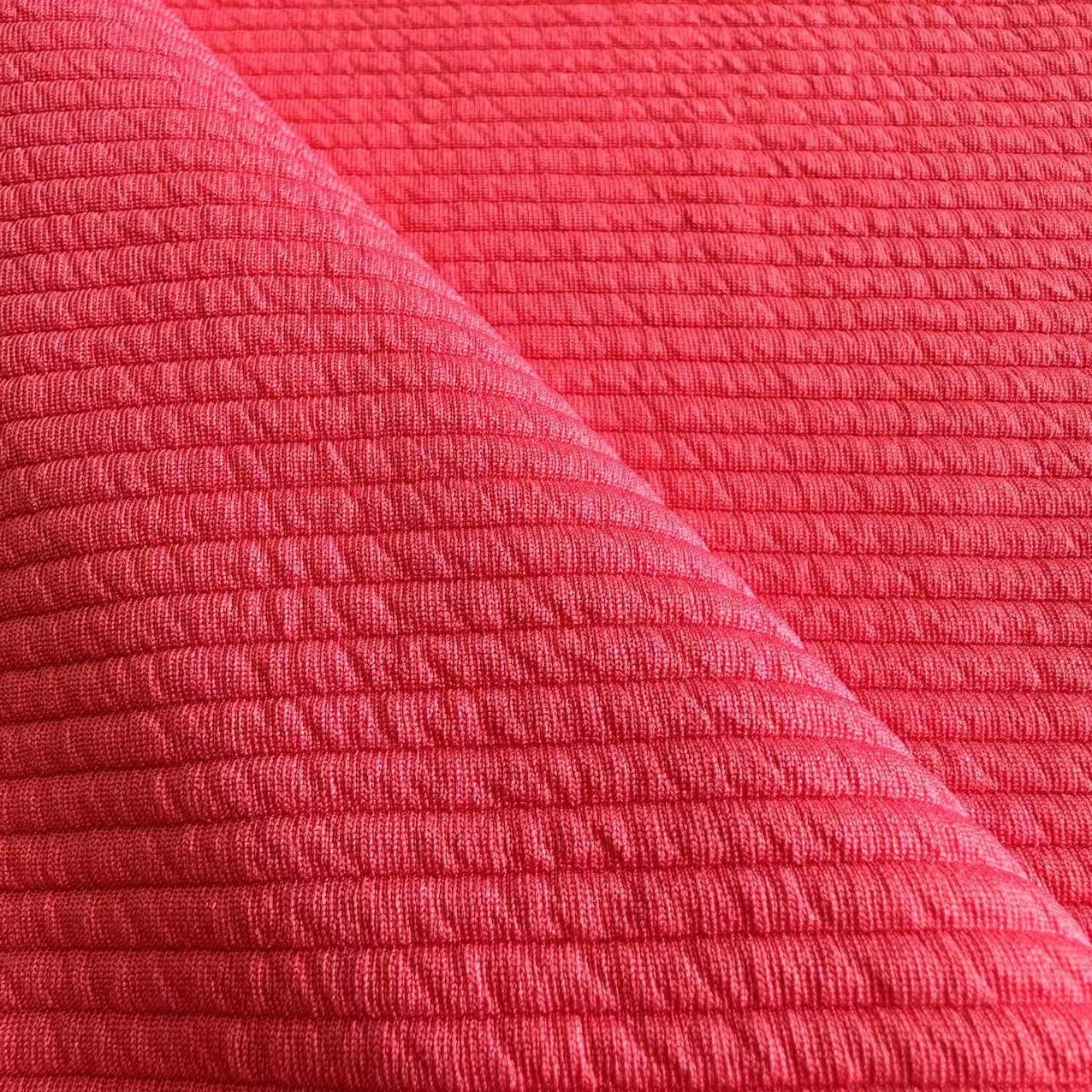 factory knit stretch jacquard quilted fabric 95%polyester 5%spandex bubble ottoman fabric for women dress and pants