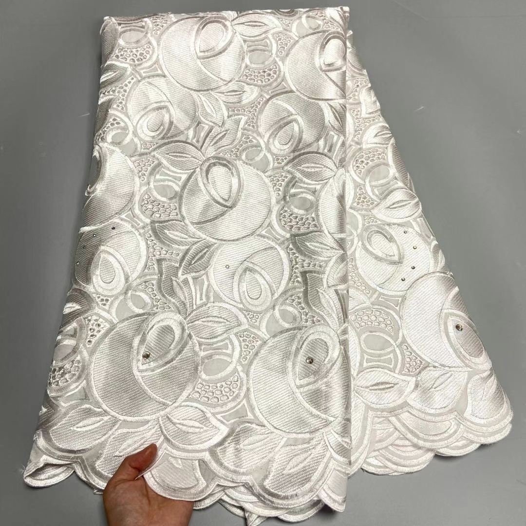 ACI Lace African Lace Fabrics 5 Yards/Piece High Quality 100% Cotton Swiss Voile Lace Fabric Dubai African Fabrics