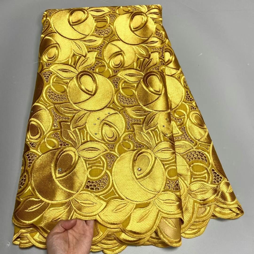 ACI Lace African Lace Fabrics 5 Yards/Piece High Quality 100% Cotton Swiss Voile Lace Fabric Dubai African Fabrics