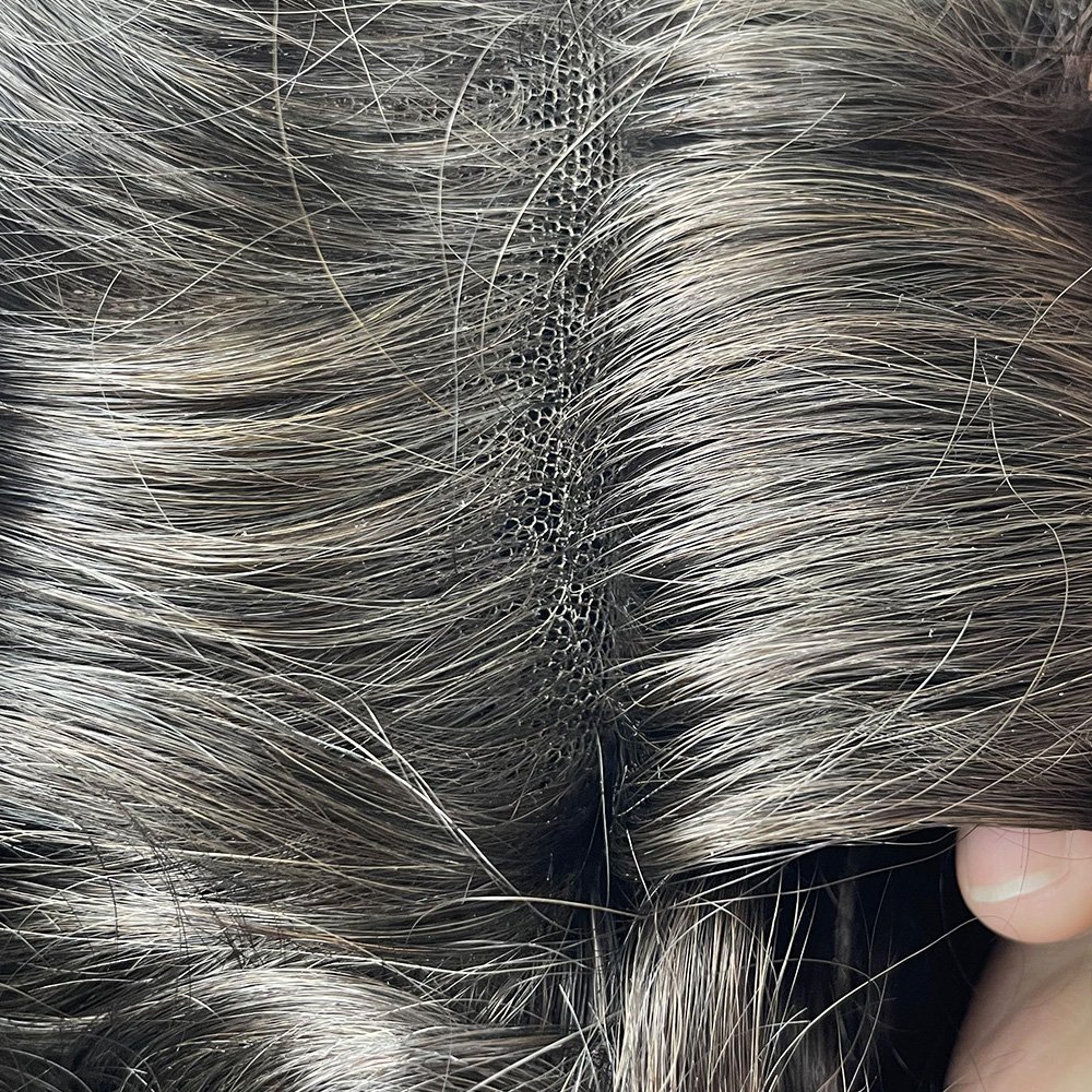 Q6 Toupee For Men Swiss Lace & PU Base Human Hair Replacement System Unit Durable Male Hair Prosthesis Men's Wigs