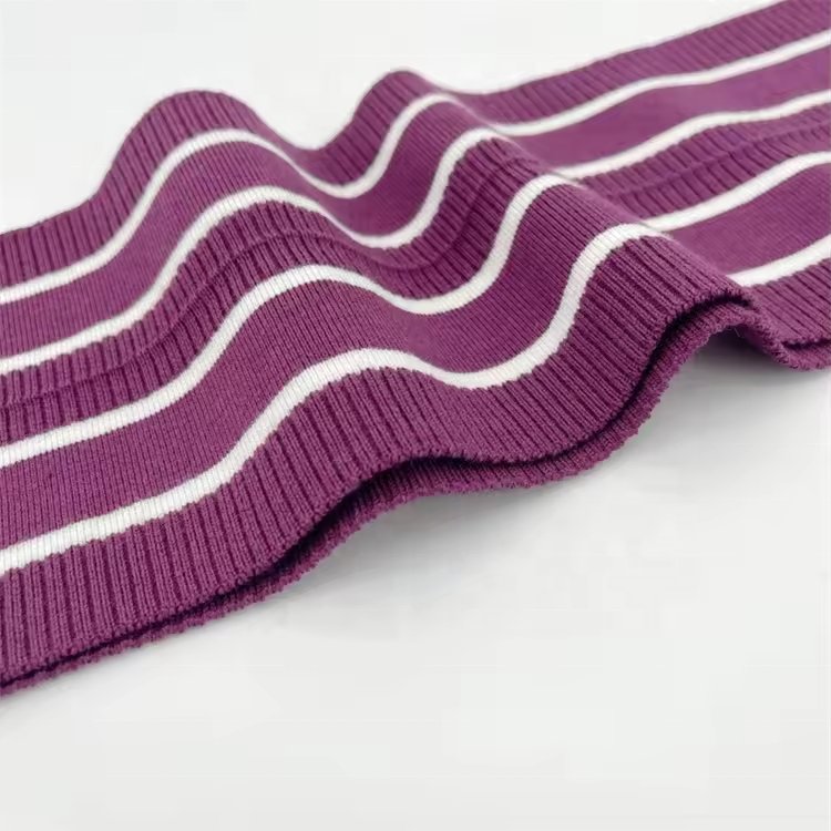 Factory price skin-friendly material 50% wool 50% acrylic Baseball rib collar stripe rib trim drop needle rib textileand hem