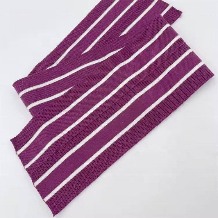 Factory price skin-friendly material 50% wool 50% acrylic Baseball rib collar stripe rib trim drop needle rib textileand hem
