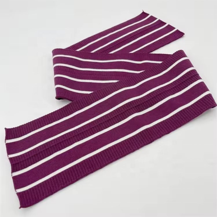 Factory price skin-friendly material 50% wool 50% acrylic Baseball rib collar stripe rib trim drop needle rib textileand hem