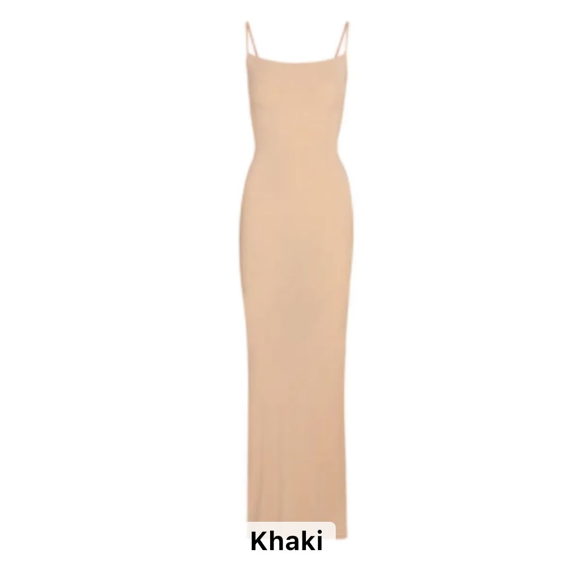 ZCcd2407092 New Design Tummy Control Built In Shapewear Long Bodycon Dress Women Casual Spaghetti Strap Square Ribbed Soft Maxi