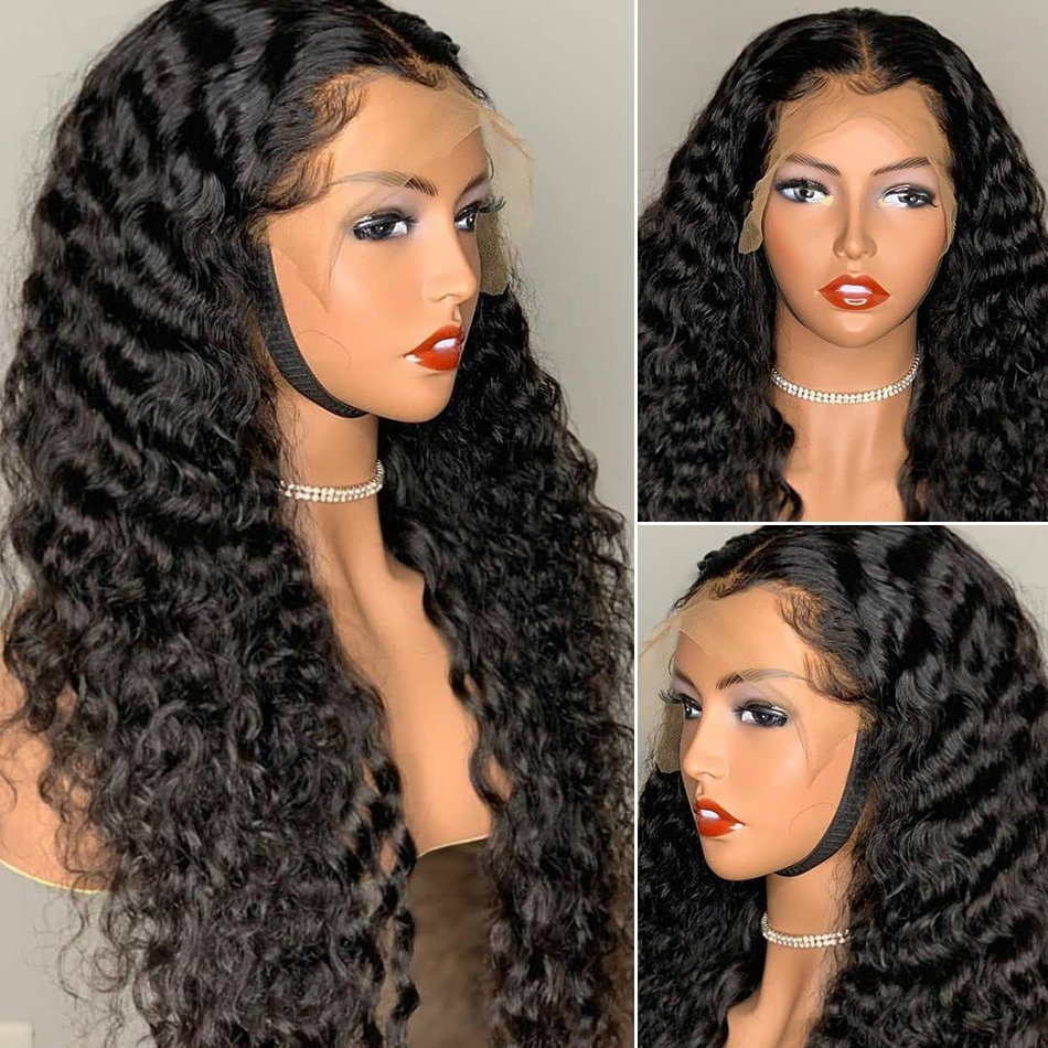 Cheap Deep Wave 13x6 Lace Front Human Hair Wigs Transparent Hd Lace Frontal Wigs 360 Full Lace Human Hair Wigs For Black Women