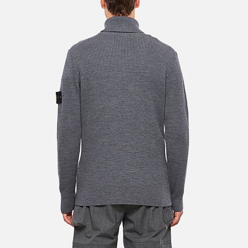 2024Fashion Rib Wool Cotton Turtleneck Sweater Solid Color Knitted Pullover Fashion Winter Sweaters