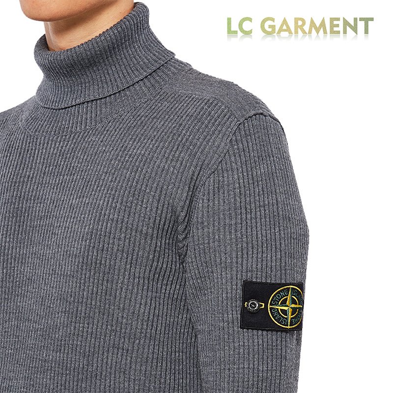 2024Fashion Rib Wool Cotton Turtleneck Sweater Solid Color Knitted Pullover Fashion Winter Sweaters