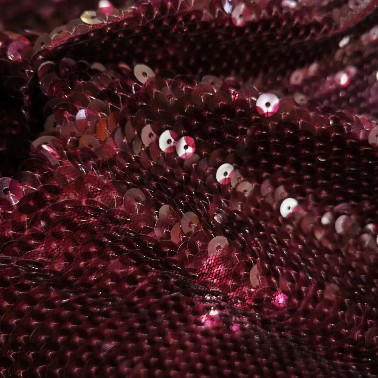 High Quality By The Yard Clearance Sequin Fabrics 3mm Yellow blue black white red Flash Fabric