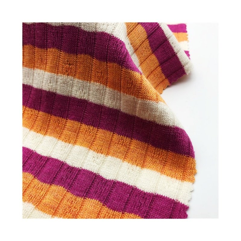 Hot-sale 210gsm 70%R 13%N 12%T 3%W 2%SP coloured sliver cashmere imitation rib yarn dyed knitting jacquard fabric for dress