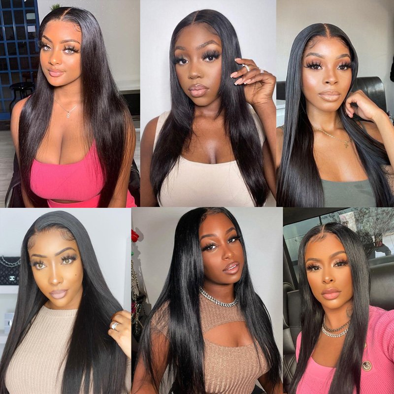 ZSF Hair Full Frontal Lace Human Hair Wigs Wholesale Brazilian Virgin Hair Lace Front Wig for Black Women Transparent Lace Wig
