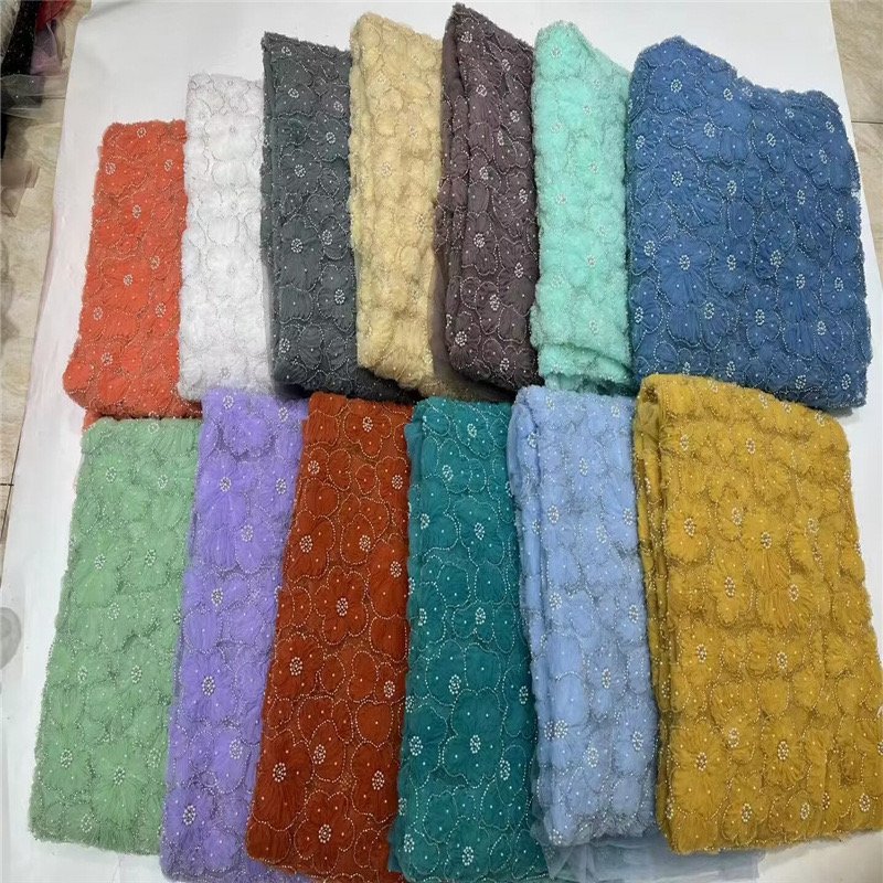 lowers bridal embroidery fabrics wedding dress low price beaded lace fabric for party dress