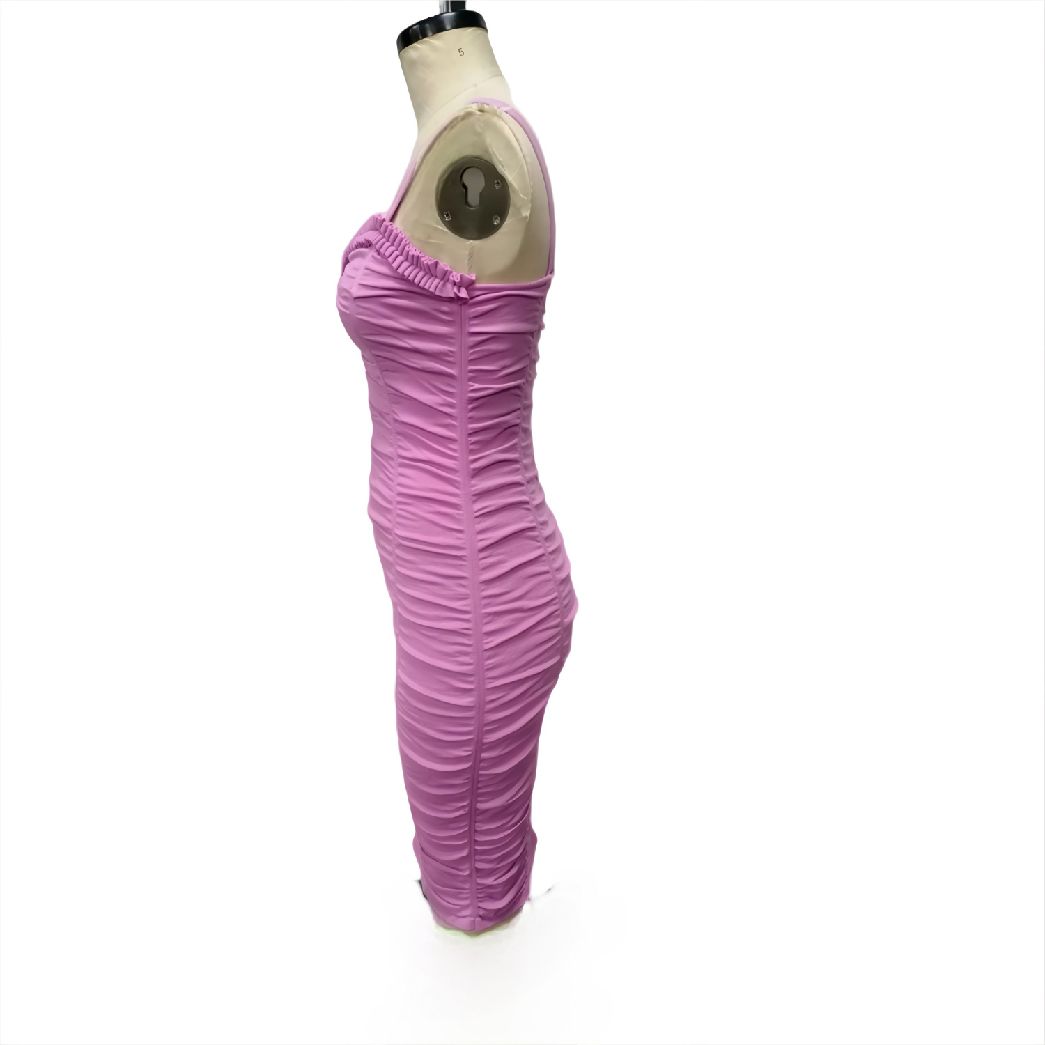 Manufacturer Supply Customized Ribbed Dress Ribbed Knitted Bodycon Dress Ribbed Elastic Dress