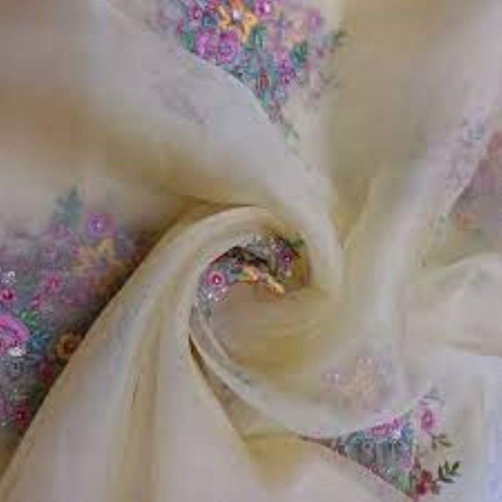 100%polyester crystal organza fabric