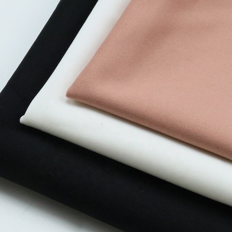 Nylon 60% Spandex 40% Matte Sandwich Air Layer Four Sided High Elastic Knit Fabric Sports Coat Top Casual Wear Fabric