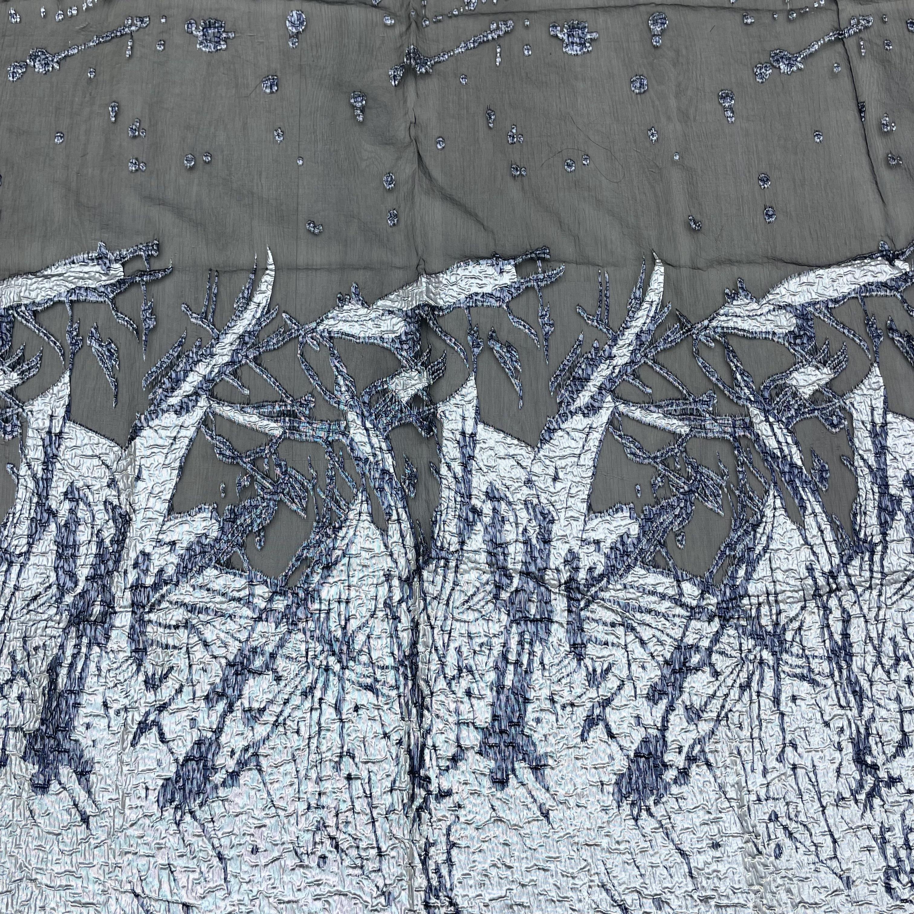 100%Polyester fabric plants pattern organza jacquard fabric Africa lace dress fabric
