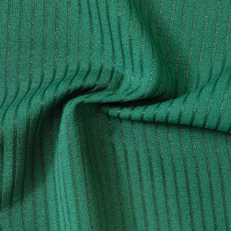 Customized color knit polyester spandex crepe stretch rib fabric for women t-shirt,dress,blouse