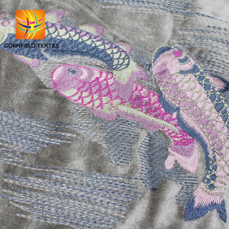 High quality malaysia embroidered velvet fabric for dress