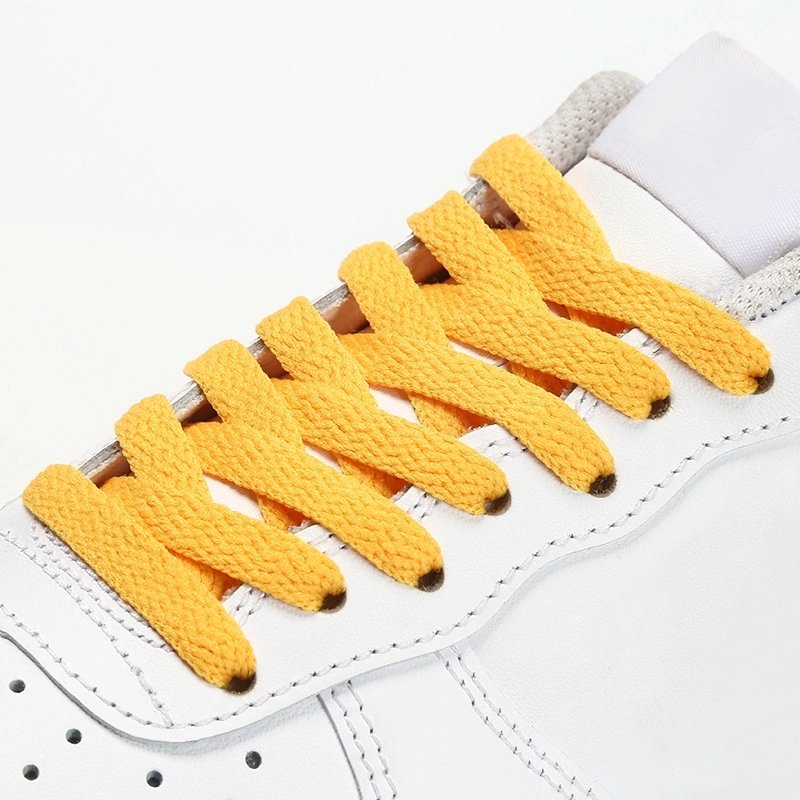 HF custom 57 colors 8mm width 50-200 cm length flat shoelaces for sneakers