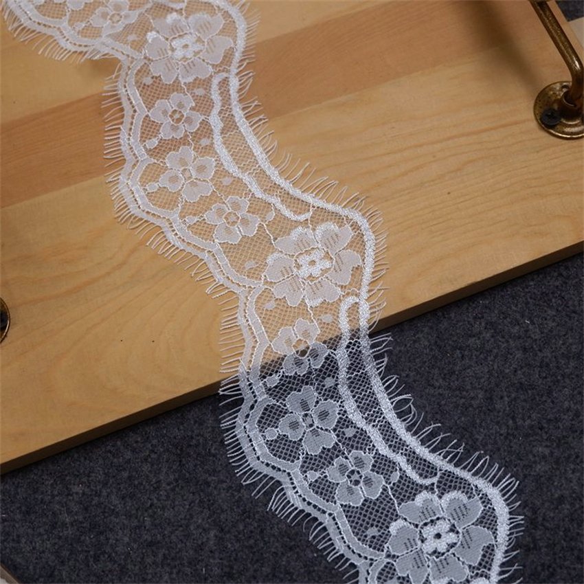 Zeal Exquisite 3D French Lace Trims Handmade Wave Design No Elastic Custom Eyelash Lace Fabric Fashion Garments DIY Projects