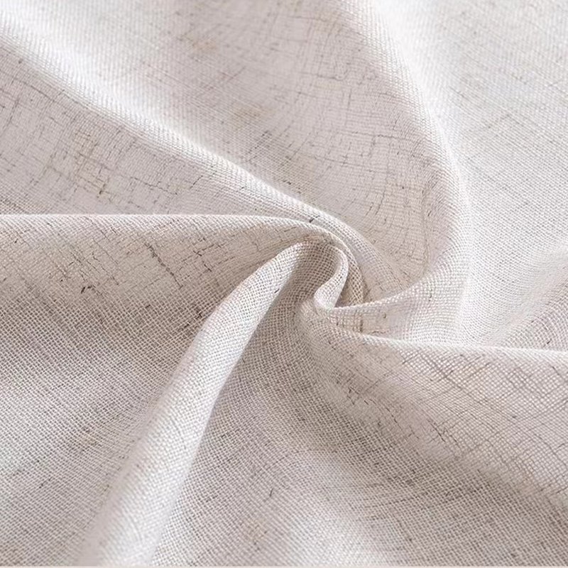 Linen Sheer Curtain Back Tab Top Pattern Soft Natural Eco-friendly Wholesale Sheer Linen Look Curtain For Farm Kitchen Room