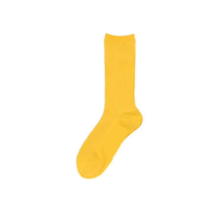 Custom logo winter warm soft plain color rib crew cozy cashmere socks breathable knitted women wool socks