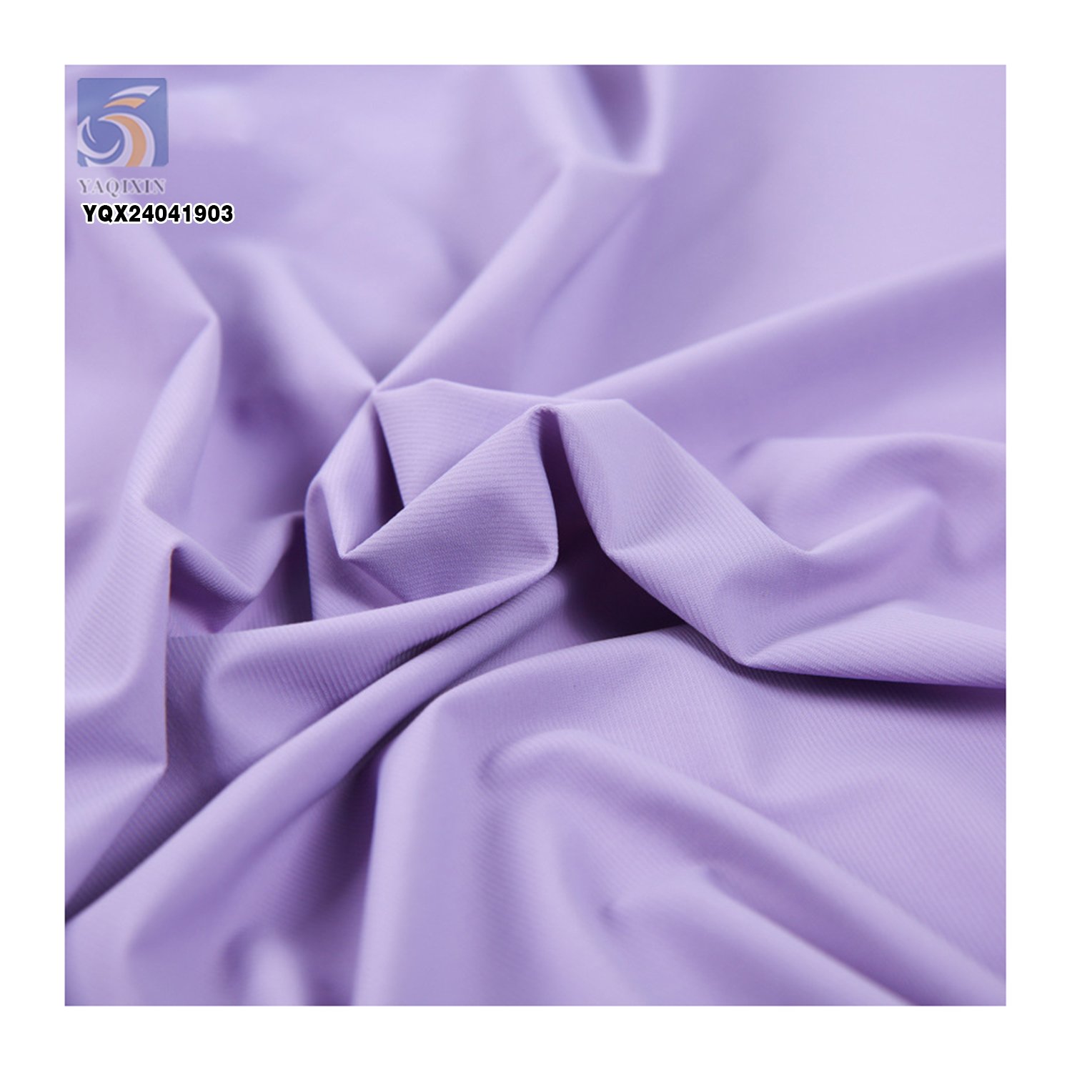 A2295-1 Ice Silk 150gsm Quick Drying Ribbed Knit Fabric Four-Way Stretch Nylon Spandex Fabric for Wide-Leg Pants