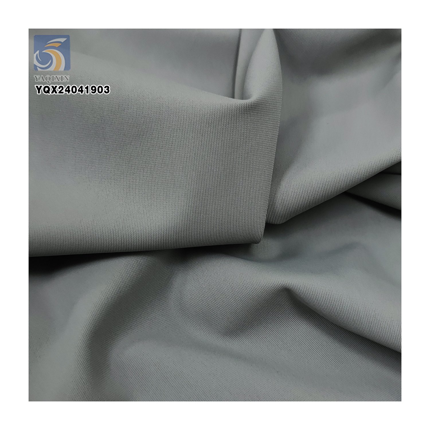 A2295-1 Ice Silk 150gsm Quick Drying Ribbed Knit Fabric Four-Way Stretch Nylon Spandex Fabric for Wide-Leg Pants