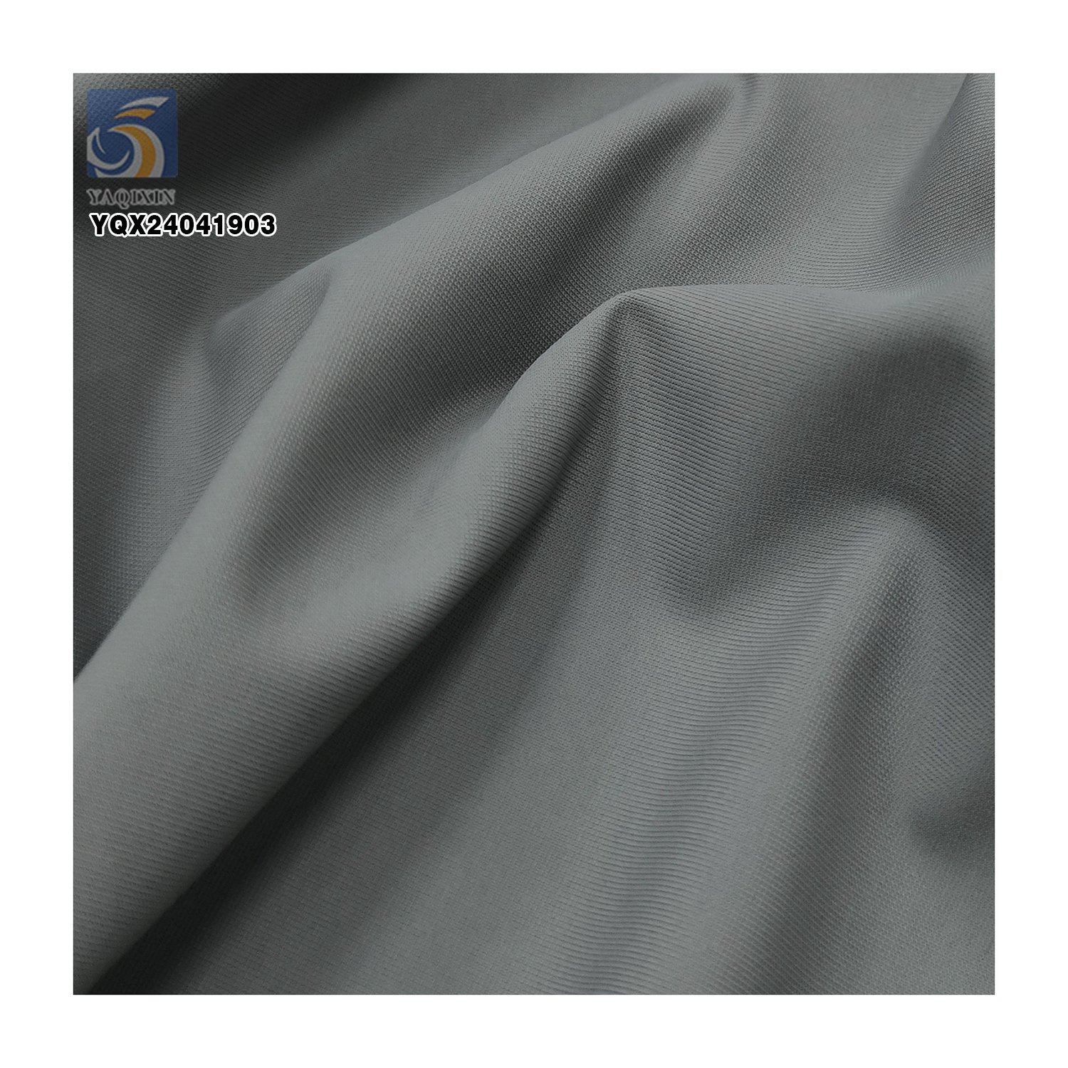 A2295-1 Ice Silk 150gsm Quick Drying Ribbed Knit Fabric Four-Way Stretch Nylon Spandex Fabric for Wide-Leg Pants