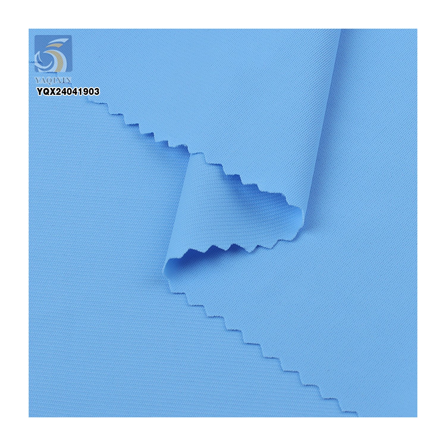 A2295-1 Ice Silk 150gsm Quick Drying Ribbed Knit Fabric Four-Way Stretch Nylon Spandex Fabric for Wide-Leg Pants