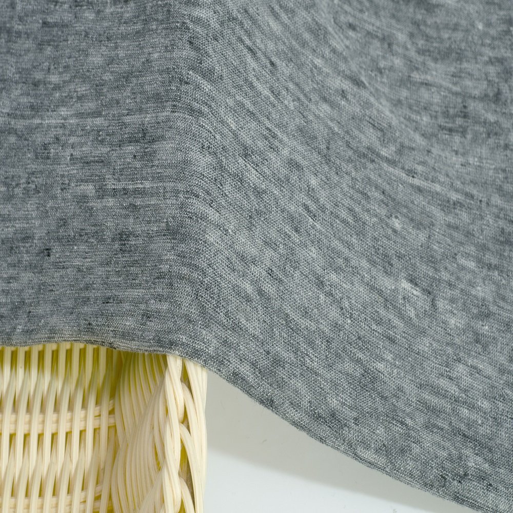 J1026 High grade 100% pure linen knitted jersey fabric colorful plain style rib knit fabric for t-shirt clothing